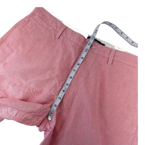 CHAPS Men's SZ 36 Waist Light Red Flat Front Bermuda Shorts  9.5” Inseam - Picture 5 of 12